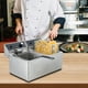 thumbnail image 3 of Freidora eléctrica comercial de 6/10/12 litros de doble tanque con cesta y tapa, freidora de acero inoxidable de sobremesa para papas fritas y aros de cebolla, 3 of 6