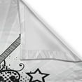 thumbnail image 3 of Ambesonne Hockey Kitchen Curtains, Skull with Sticks Stars, 55"x39", Black White Pale Grey, 3 of 3