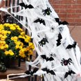 thumbnail image 4 of Halloween Spider Web Ornament with Black Spider Simulation Spider Bat, 4 of 5