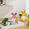 thumbnail image 4 of Estatuas de gnomos – Decoraciones de Pascua, figurita de resina de los Tres Sabios, colorida decoración de estanterías y escritorios de primavera, multicolor, 5,43 x 2,95 x 2,8 pulgadas, 4 of 6