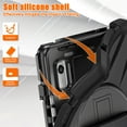 thumbnail image 4 of For Lenovo Tab M9 Case 9.0 inch 2023 Released TB-310FU, 360 Hand Strap, Shoulder Strap, Kickstand, Rugged Drop Protection, Black, 4 of 7