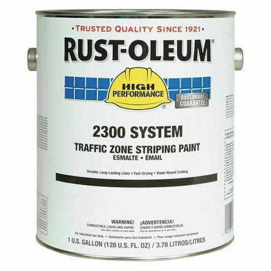 RustOleum 2300 System Traffic Zone Striping Paint, 1 Gallon Traffic