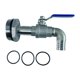 thumbnail image 1 of Grifo de tambor de Acero de 50 galones DYNWAVEMX G2 25mm Acero inoxidable, 1 of 8