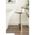 thumbnail image 3 of Kate and Laurel Tira Elegant Round Mirrored Side Table, 14 x 14 x 24, Gold, Modern Glam Circle End Table for Use as Bedroom Nightstand or Living Room Plant Stand Table, 3 of 9