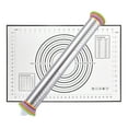 thumbnail image 1 of Labymos Adjustable Rolling Pins Silicone Pastry Mat for Baking Pizza Dough Pie Pastries Cookies Pasta, 1 of 7