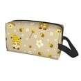 thumbnail image 2 of Goofa Cute Bee Gnomes Printed Toiletry Bag with Handle,Large Capacity Travel Makeup Cosmetic Bag for Women, Carry on Airport Airline Compliant Bag, 2 of 9