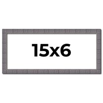 15x6 Frame Blue Kingsley Pewter Solid Wood Picture Frame Width 0.75 Inches |Interior Depth 0.5