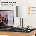 thumbnail image 3 of Lámpara de Mesa Dicoool Pequeña para Dormitorio con Puertos USB C/A 3 Colores, 3 of 9