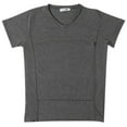 thumbnail image 2 of amropi Men's Baby Carrier Soothe V Neck Short Sleeve Kangaroo T Shirt Grey,L, 2 of 6