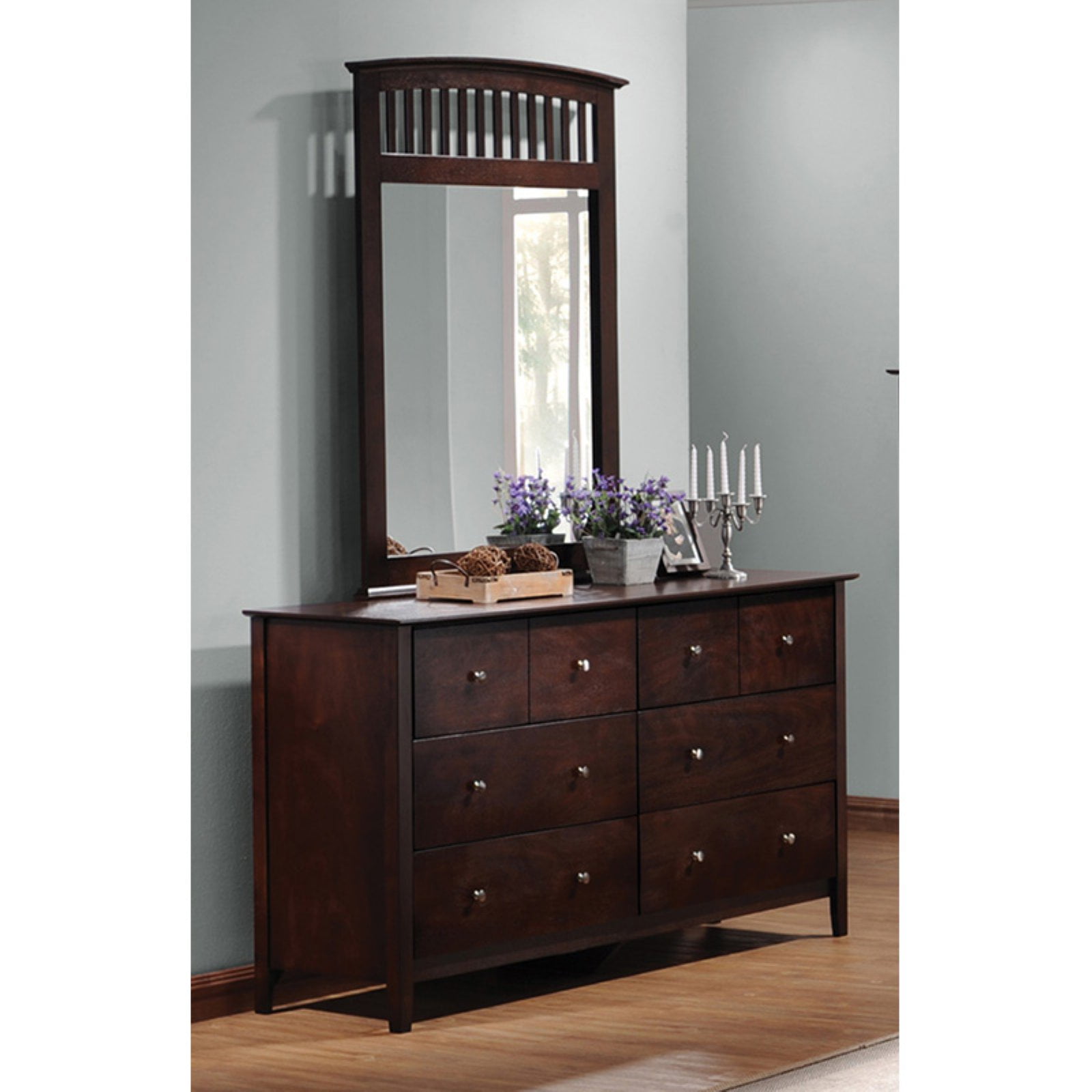 Coaster Company Tia Collection Dresser Mirror, Cappuccino 47"x36"