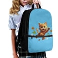thumbnail image 3 of KUIFORTI Tote Backpack Bookbag Laptop Backpacks Multipurpose Daypack for Boys Girls 17 Inch SchoolBag, Cartoon Cat Print Blue, 3 of 6