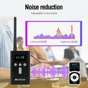 نظام الدليل السياحي للمصنع Retekess T130P (الجيل الثالث T130)، تقليل الضوضاء المحدث،ميكروفون لاسلكي،نظام استماع مساعد،معدات ترجمة بطول 160 مترًا للكنيسة والمحكمة (جهاز إرسال واحد و5 أجهزة استقبال)