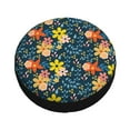 thumbnail image 3 of Bingfone Blue Floral Spare Tire Cover Weatherproof Universal Wheel Protectors For Rv Camper Travel Trailer Suv Truck 15 Inch, 3 of 9