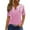 Pink, variant on WREESH Women's Comfortable Henley Shirts Fashion Short Sleeve Casual Tops with Graphic Prints, Loose V-Neck Button T-Shirt Olive Green
