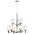 thumbnail image 2 of 43672NI Kichler Lighting Shailene - 9 light 2-Tier Chandelier - 26.25 inches wide-Brushed Nickel Finish    -Traditional Installation, 2 of 2