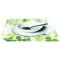 thumbnail image 3 of 6pcs Four-Leaf Clover in Shade Placemat - 12x18in - Washable Heat Crease Resistant Printed Place Mat for Kitchen Dinner Table, 3 of 7