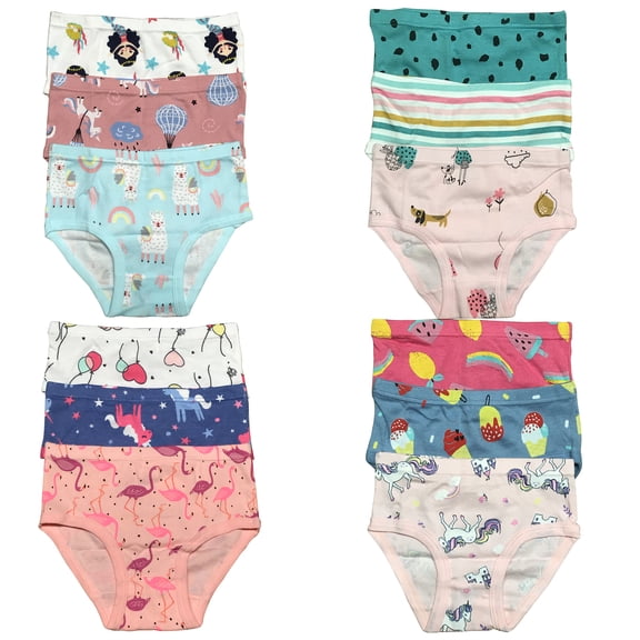 B&Q's Deluxe Toddler Girls' Briefs 12-Pack: Sizes 2T-7T for Ultimate Comfort and Style