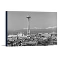 thumbnail image 1 of Seattle, WA - View of Downtown and Space Needle (18x12 Gallery Wrapped Stretched Canvas), 1 of 1
