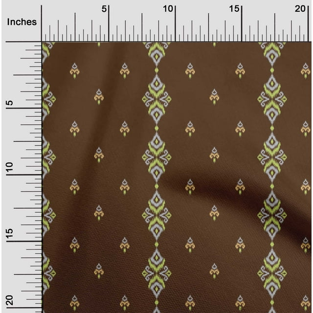 oneOone Viscose Chiffon Fabric Stripe & Swirl Ikat Printed Craft Fabric BTY 42 Inch Wide