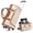 Beige, variant on Rolling Garment Bag for Travel,3-in-1 Carry On Luggage with Wheels & Shoe Compartment,Detachable Bag,Large Suitcase Suit Business Duffle Bag,Organize for Suits, Dresses,Gowns
