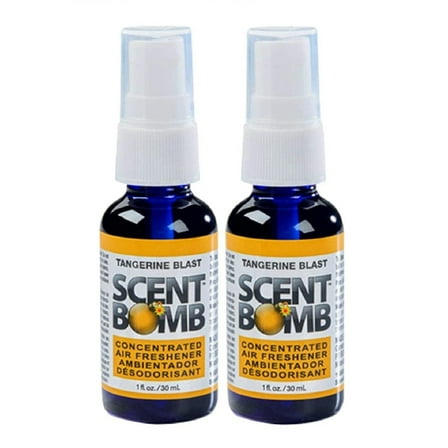 Scent Bomb Air Freshener Spray, 100 % Oil Based Concentrated Air Freshener, Air Freshener Spray for Car, Room, Bathroom and Odor Eliminator, Tangerine Blast, 2 Pack