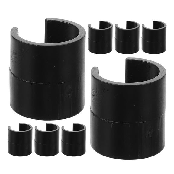 Amosfun Black Plastic Garden Flag Clips - Windproof Banner Clamps for Yard Flags, Outdoor Decoration and Secure Display