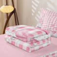 thumbnail image 5 of Manfei Ribbon Bow Knot Zipper Twin Comforter Sets with Fitted Sheet and 2 Pillowcases,Alphabet J Design Zipper Bedding Set,Pink Reversible,4pcs, 5 of 7