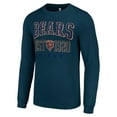 thumbnail image 2 of Men's Starter Navy Chicago Bears Throwback Logo Long Sleeve T-Shirt, 2 of 3
