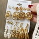 thumbnail image 3 of 18 Pzs Conjunto De Pendientes De Oro Bohemio Para Mujer Joyería Accesorios, 3 of 4