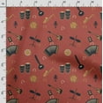 thumbnail image 3 of Soimoi Musical Instruments Printed, Cotton Fleece, Fabric by The Yard Sewing DIY Stretch Fabric 56 Inches Wide, WarmFabric for Hats, Coats, Gloves, Blankets, Pastel Red, 3 of 5