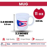 Mug - State Flag Ohio - USA | Coffee Tea Drinkware, Souvenir Gift, Collectible Keepsake, Home Office Use