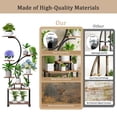 thumbnail image 6 of Plant Stand Indoor with Grow Lights, 8-Tiered Plant Shelf Indoor, Metal Plant Stands Indoor, Multifunctional Plant Shelf with Grow Light for Living Room, Garden, Patio, Balcony, 6 of 9