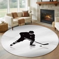 Curated visual reference: Picture Idea: 6Ft Round Rug Modern Hockey Area Rugs For Living Room