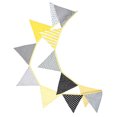 thumbnail image 4 of Banderines de cumpleaños para fiestas infantiles, banderines de algodón, decoración de pared de cumpleaños para niños, amarillo, gris Inevent HA6324-05B, 4 of 6
