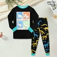thumbnail image 2 of Hessimy Toddler Boys Girls Spring Summer 2Pcs Long Sleeve Pullover Sweatshirt Tops Soft Sweatpants Sweatsuit, Pullover Sweatpants,3M-12T(Black,7-8 Years), 2 of 5