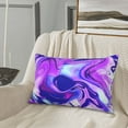 thumbnail image 5 of Salouo Swirl Print Blue Purple1 Print Print Pillow Case Cover,Wrinkle-Free Bed Pillow Cover Pack of 1 Home Decor Fade-Resistant and Stain-Resistant ,Pillows Not Included -20"x30", 5 of 8