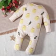 thumbnail image 6 of MEZZALL Baby Bee Honey Jar Print Footed Zipper Jumpsuit Long Sleeve Full Zip Footed Romper Soft Sleep Onesie, 6 of 8