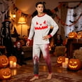 thumbnail image 2 of Kintue Matching Halloween Pajamas for Family, 2-Piece Long Sleeve Pj Set for Women Men, Festive Prints Family Pajamas Matching Sets, 2 of 5