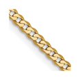 thumbnail image 3 of FJC Finejewelers 14 kt Yellow Gold Flat Beveled Curb Chain 30 Inches x 2.2 mm, 3 of 8