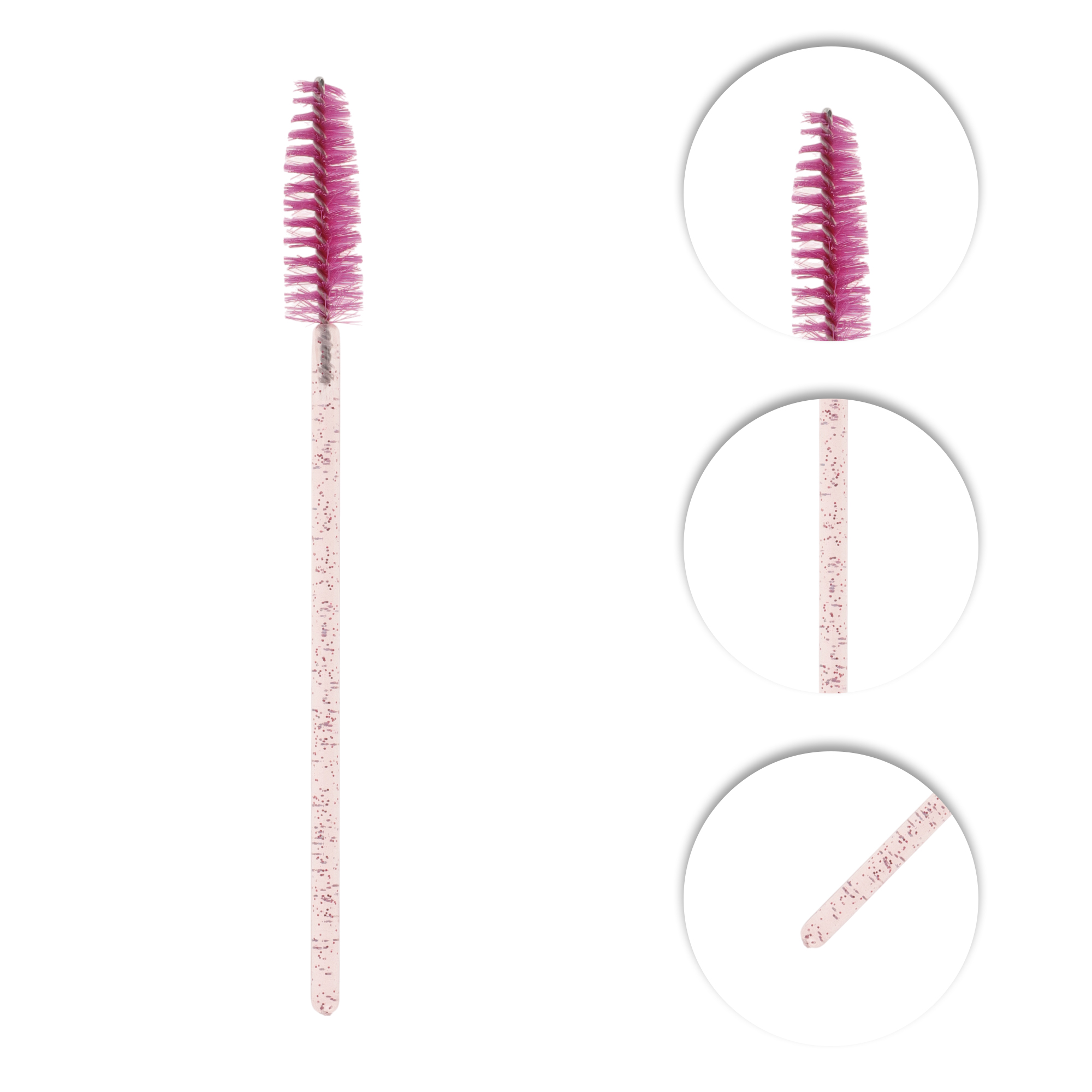 Unique Bargains Lightweight Eyebrow Brushes for Travel 50 Pcs Rose Red