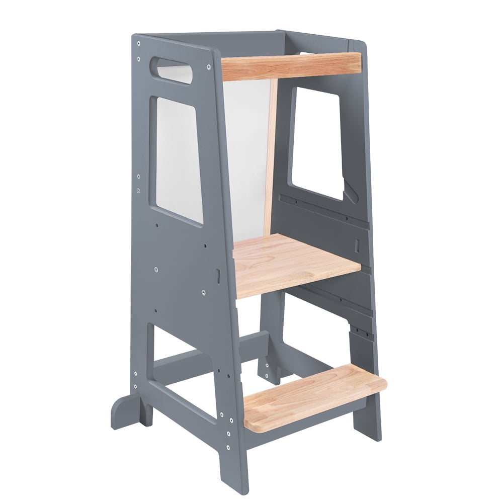 HARPPA Toddler Kitchen Stools Helper with Adjustable Height and AntiSlip Protection, Kids