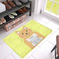 thumbnail image 3 of MKHERT Funny Cartoon Cat with Inspirational Quote I Want to Be Your Friend Doormat Rug Home Decor Floor Mat Bath Mat 30x18 inch, 3 of 3