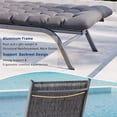 thumbnail image 7 of ECOPATIO Aluminum Removable Cushion and 5 Adjustable Position Lounge Chairs - Set of 3, Grey, 7 of 7