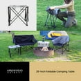 thumbnail image 7 of ARROWHEAD OUTDOOR 26” (66cm) Heavy-Duty Portable Camping Folding Table, 2 Cup Holders, Compact, Square, Carrying Case Included, Steel Frame, High-Grade 600D Canvas, USA-Based Support (Grey), 7 of 7