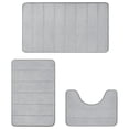 thumbnail image 1 of Alfombrilla Absorbente A Rayas Viscoelástica Juego Tres Piezas Alfombrilla Absorbente para Baño Alfombrilla para Inodoro (gris Claro), 1 of 9