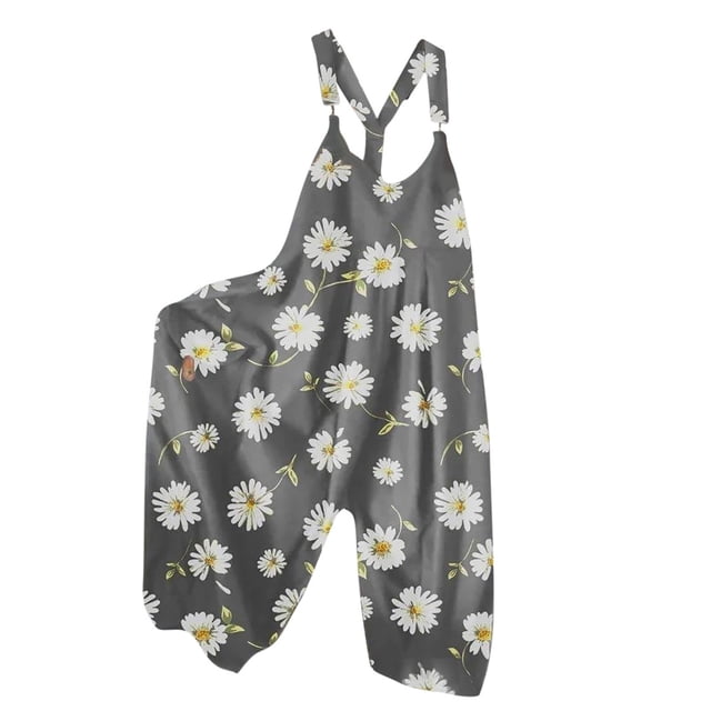 Mono de mujer, monos, monos para mujer, estampado de verano, sin mangas, sin espalda, holgado, monos largos, mono Odeerbi ODB-2