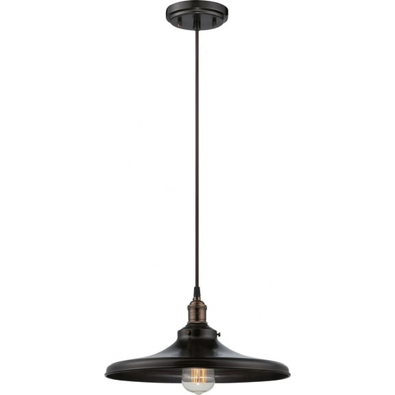 Nuvo 60-5506 - Vintage - 1 Light Pendant w/Matching Shade - Vintage Lamp Included