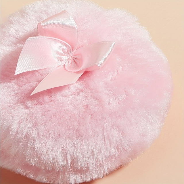 Luxurious Soft Powder Puff - Gentle, Fluffy Beauty Sponge for Face and Body, Perfect for Infants and Adults, Adorned with Cute Bow, Ideal for Daily Makeup and Skincare Routine