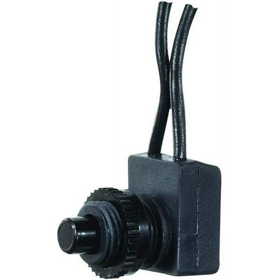 3A-125V AC Push Button On-Off Switch with 4.5 in. Leads