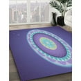 thumbnail image 2 of Ahgly Company Indoor Rectangle Patterned Denim Blue Novelty Area Rugs, 8' x 12', 2 of 6